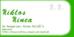 miklos minea business card